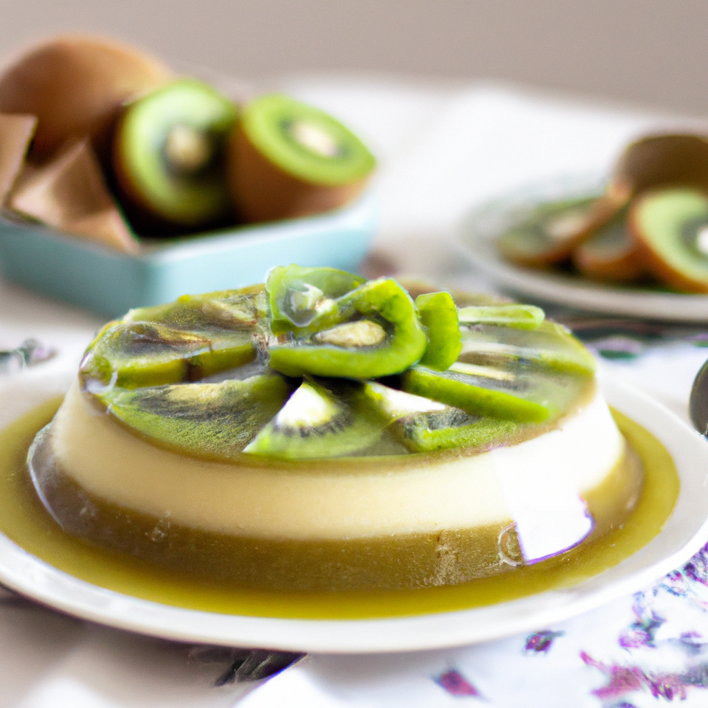 foto da receita Flan de kiwi