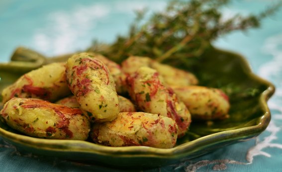 foto da receita Croquete de carne seca com batata doce