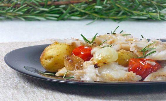 foto da receita Peixe de forno à portuguesa