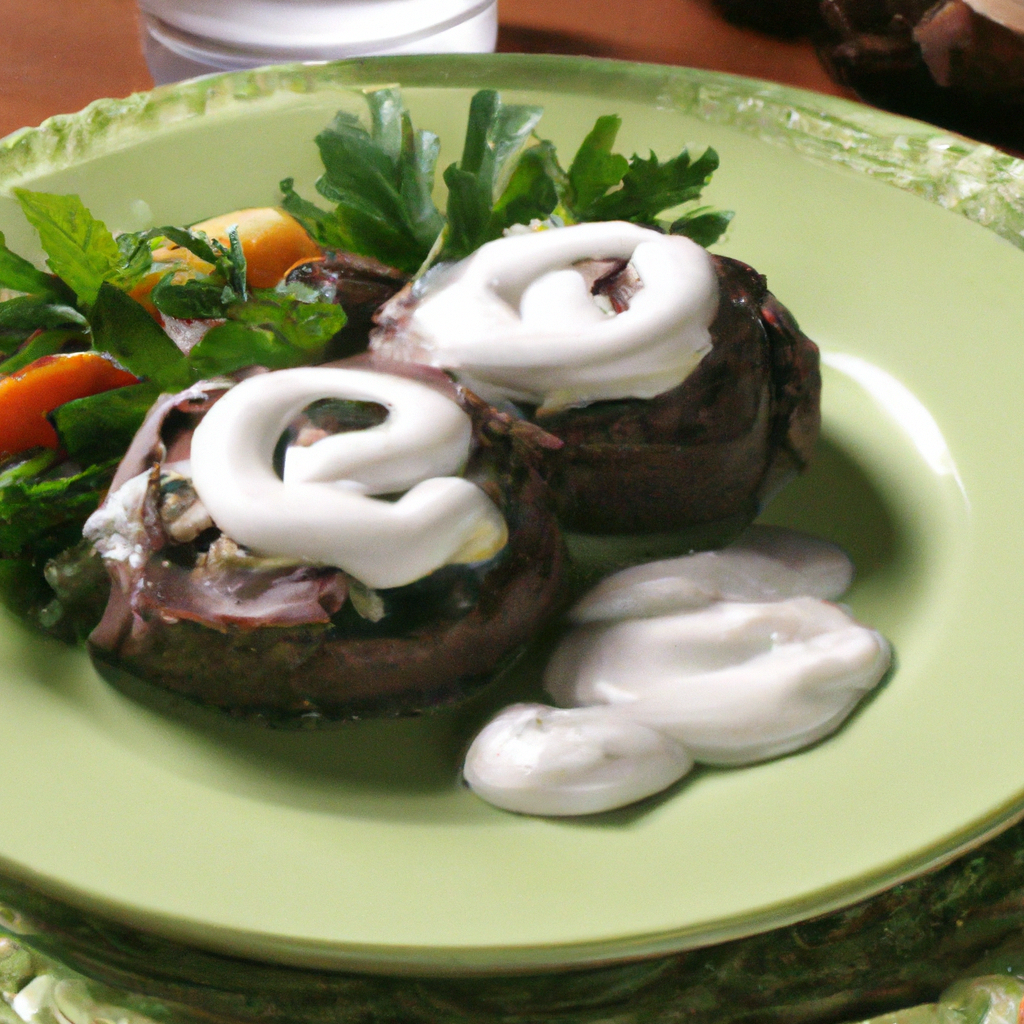 foto da receita Beirute light de rosbife,  shitake e creme de ricota