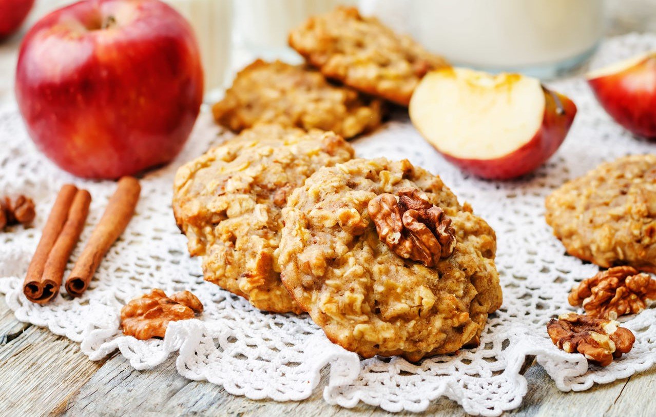 foto da receita Biscoito de aveia e maça