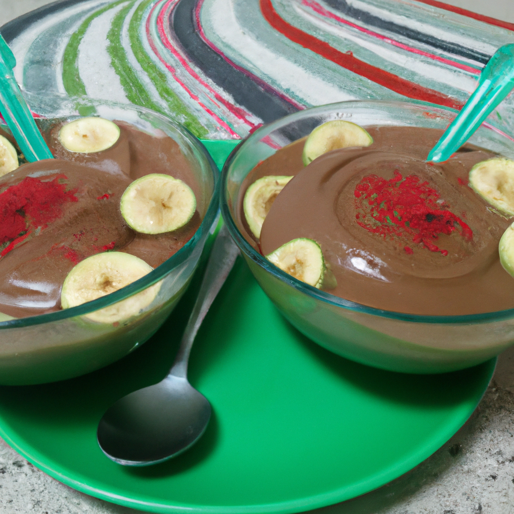 foto da receita Mousse de abacate,   banana e cacau