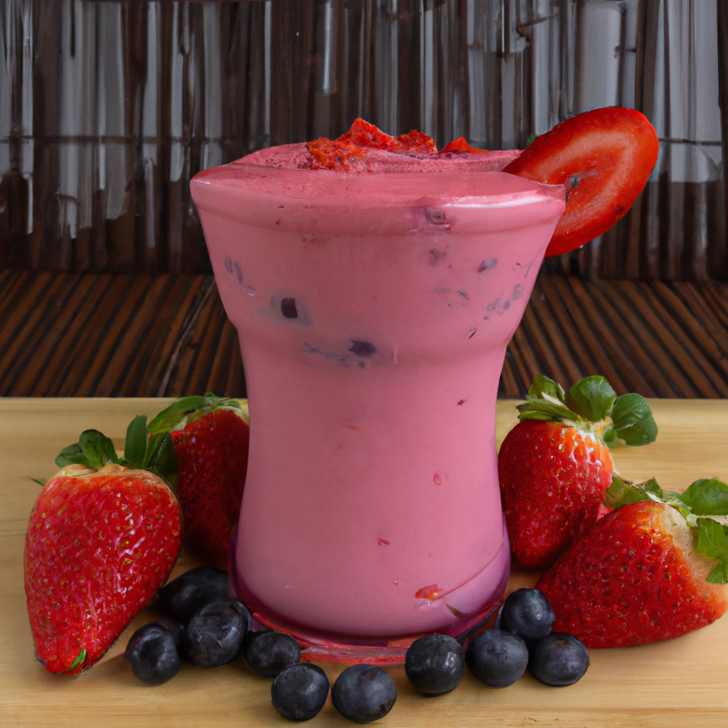 foto da receita Smoothie de frutas vermelhas com leite