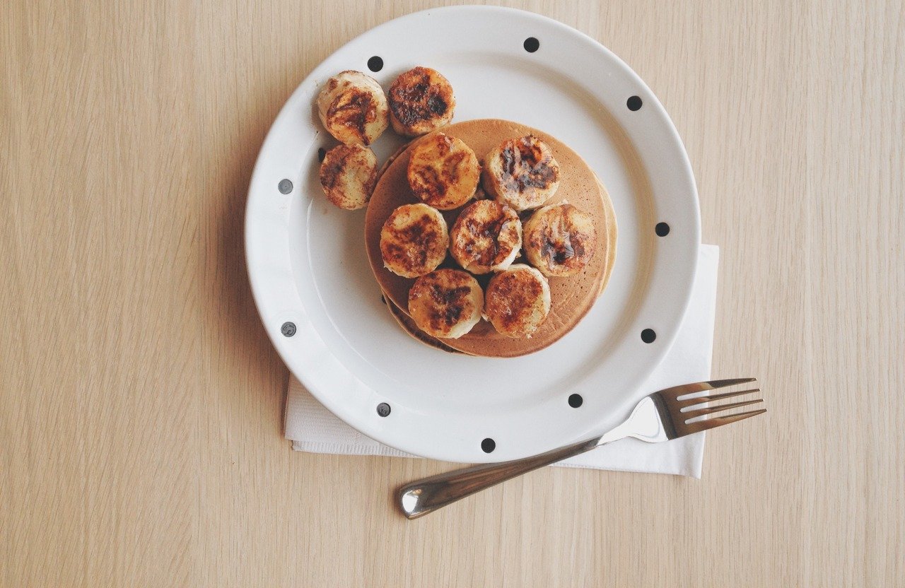 foto da receita Panqueca de banana,  queijo e canela 