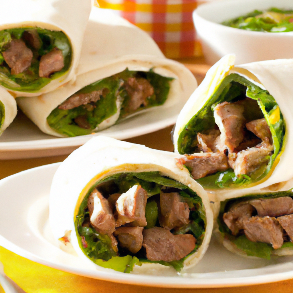 foto da receita Wrap de carne com couve