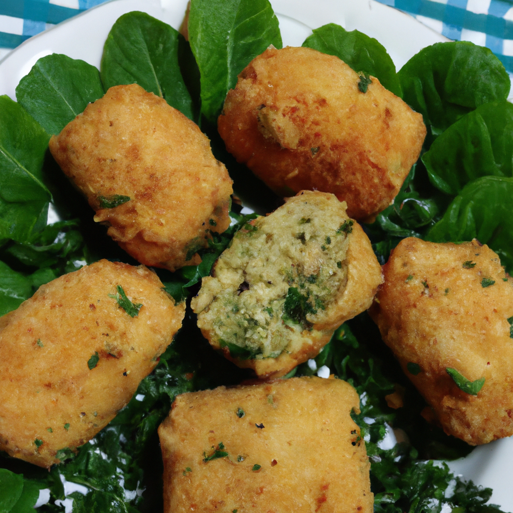 foto da receita Bolinhos de frango com escarola