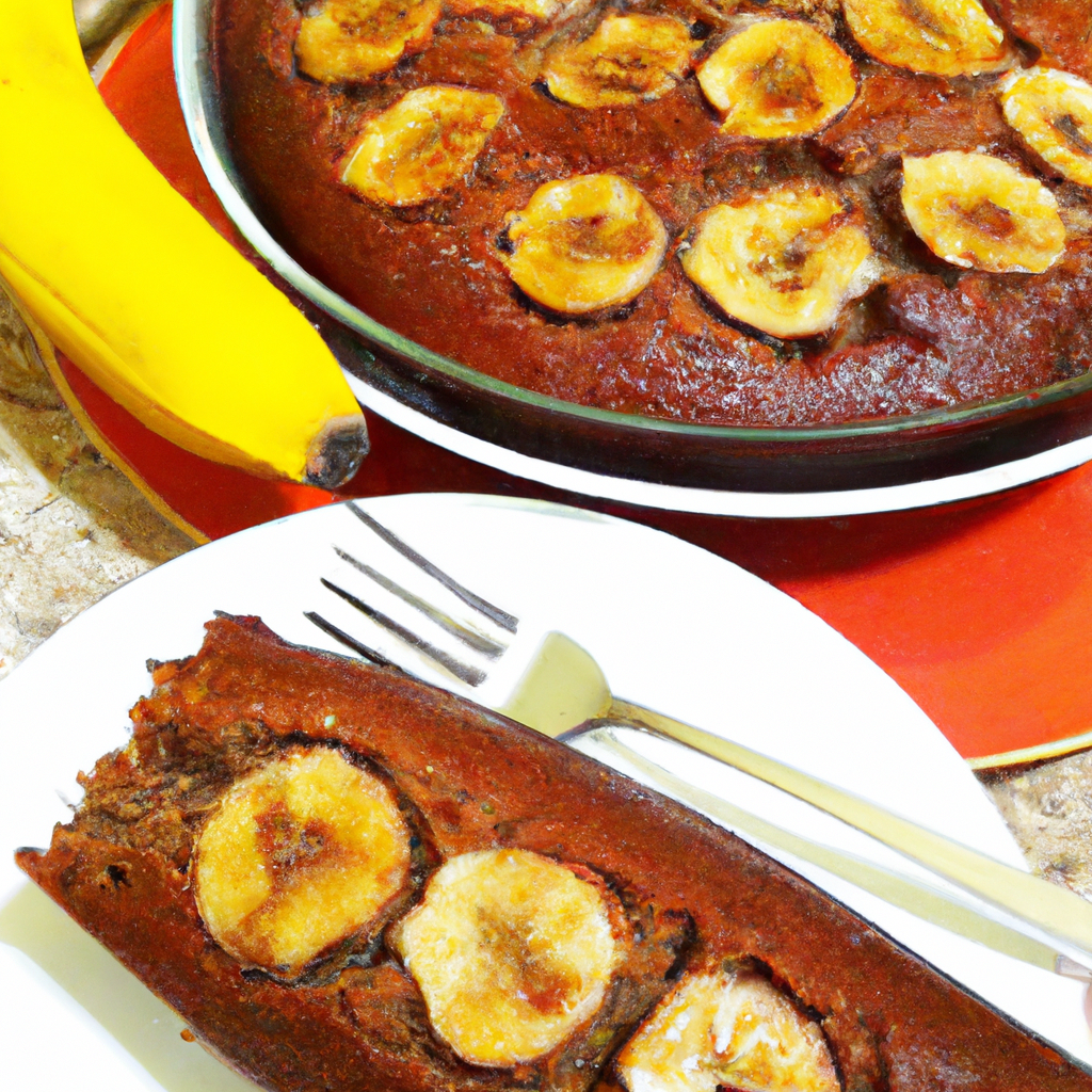 foto da receita Bolo de banana d'água sem adição de açúcar