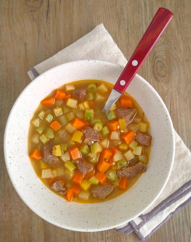 foto da receita Sopa de carne com hortaliças