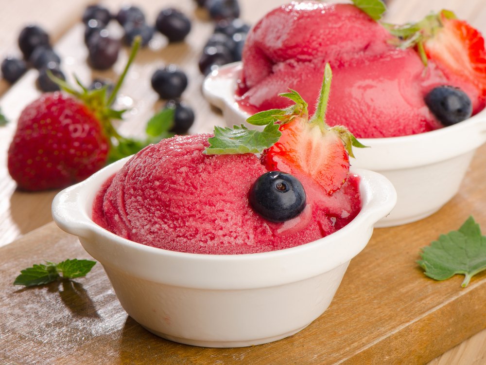 foto da receita Sorbet de morango