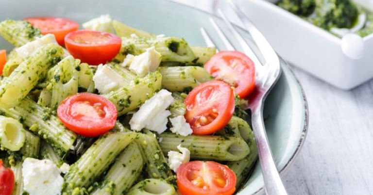 foto da receita Penne ao pesto com ricota