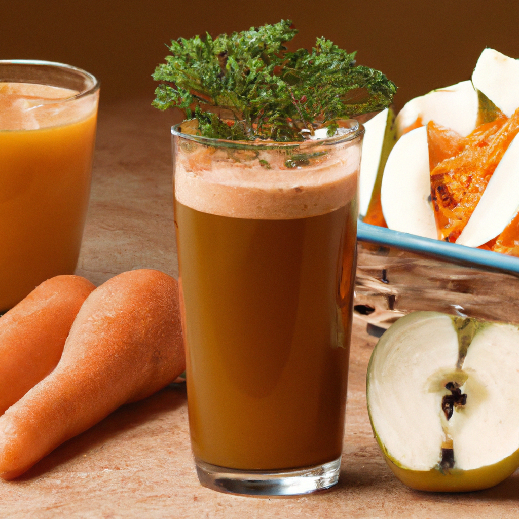 foto da receita Suco de maçã com cenoura