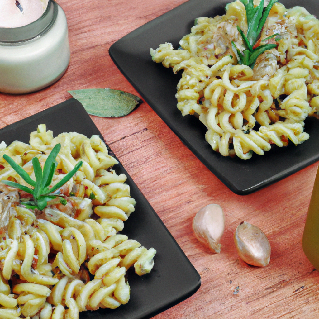 foto da receita Fusilli com peito de peru e alecrim