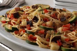 foto da receita Macarrão saudável ao molho de berinjela