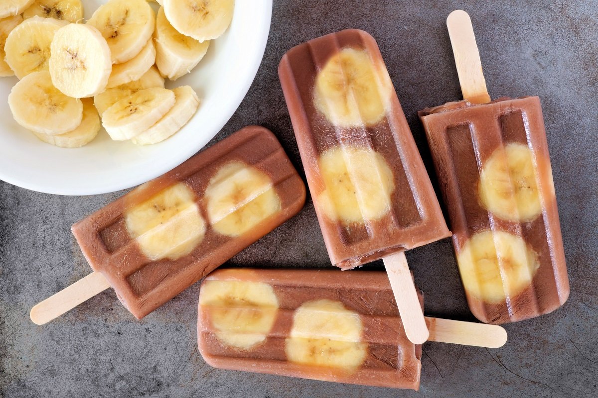 foto da receita Picolé de chocolate com banana