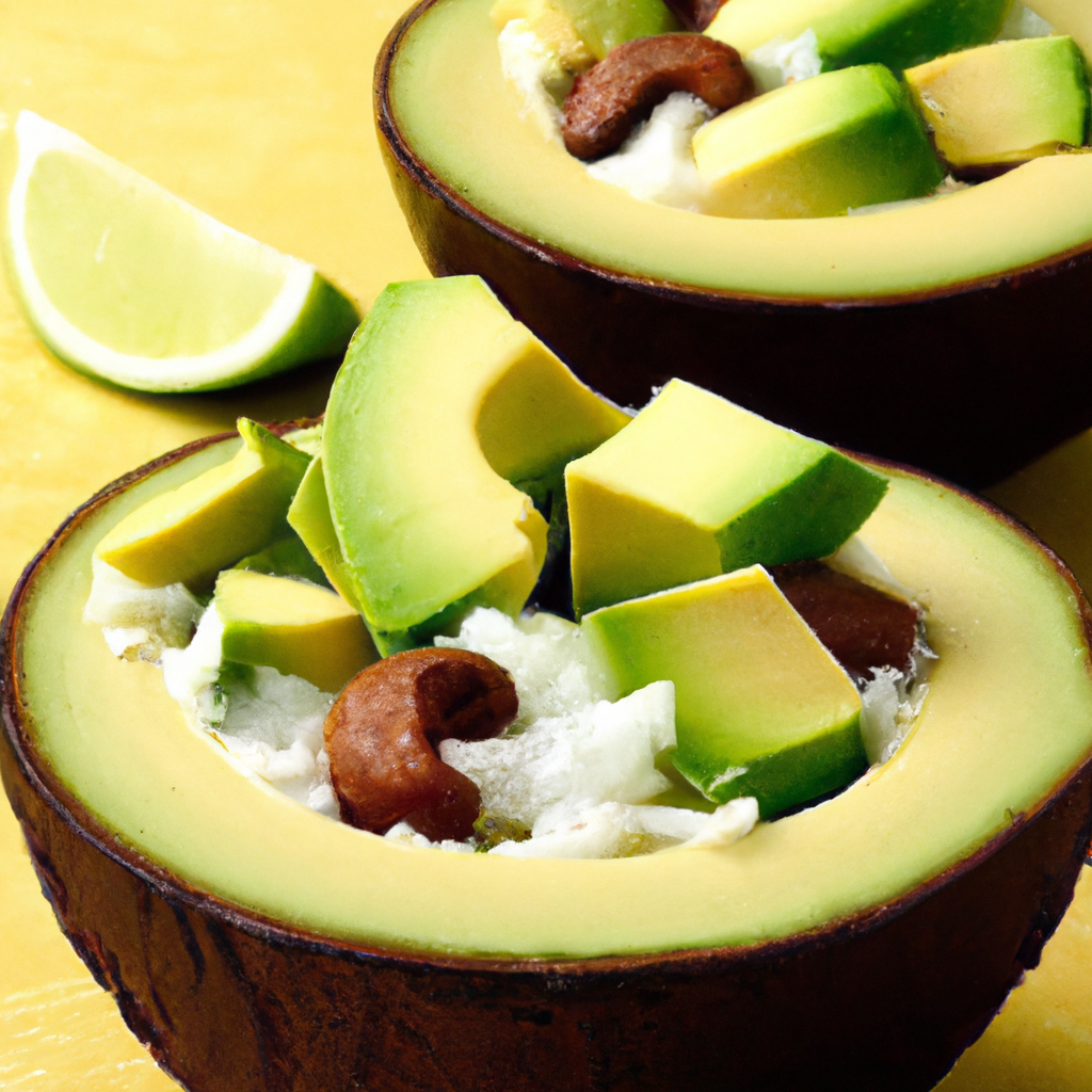 foto da receita Abacate,  óleo de coco e castanhas