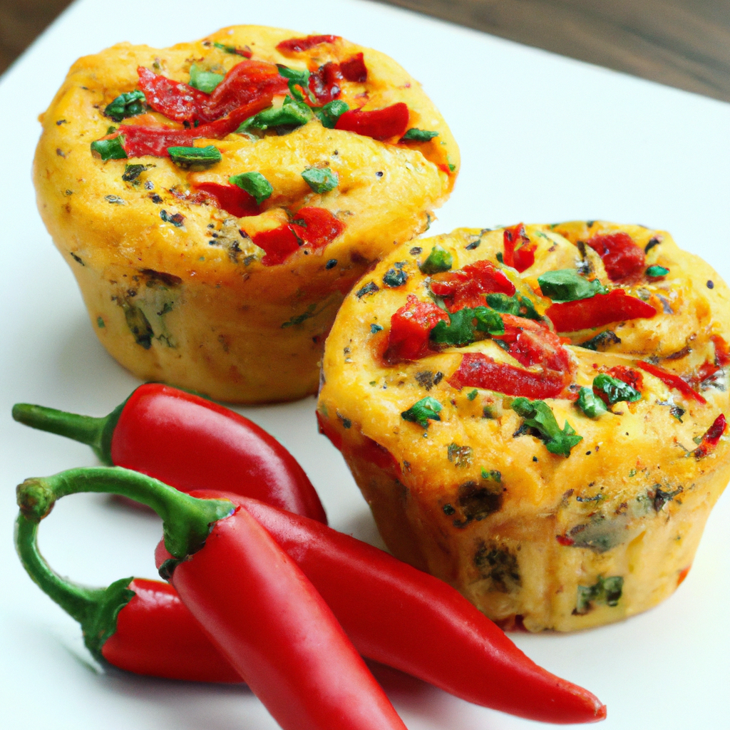 foto da receita Omelete tipo muffin com pimenta calabresa