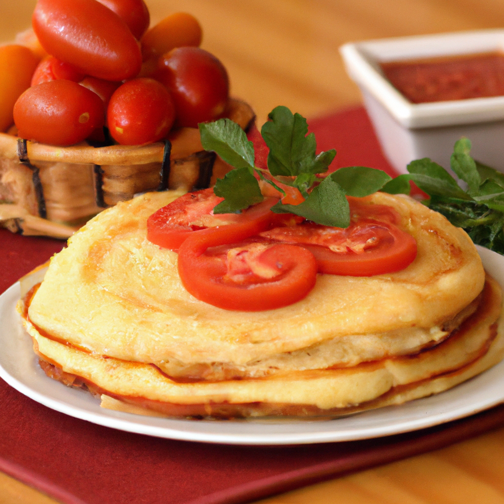 foto da receita Panqueca de queijo minas com tomate