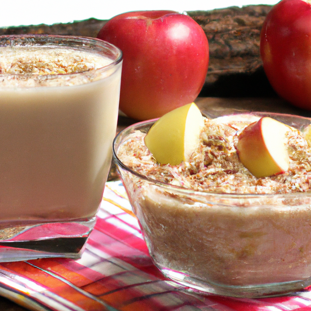 foto da receita Vitamina de maçã com aveia