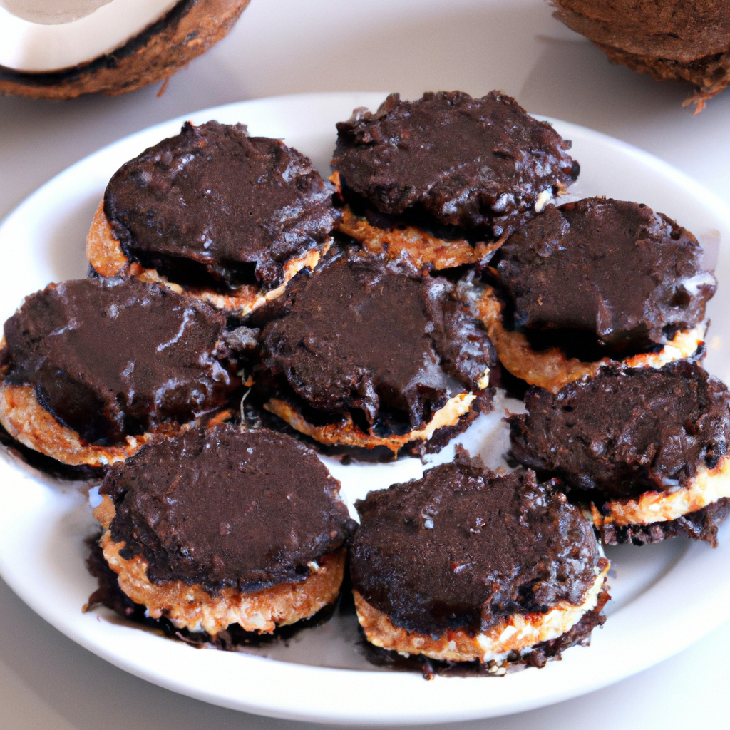 foto da receita Biscoito de coco com cobertura de chocolate 