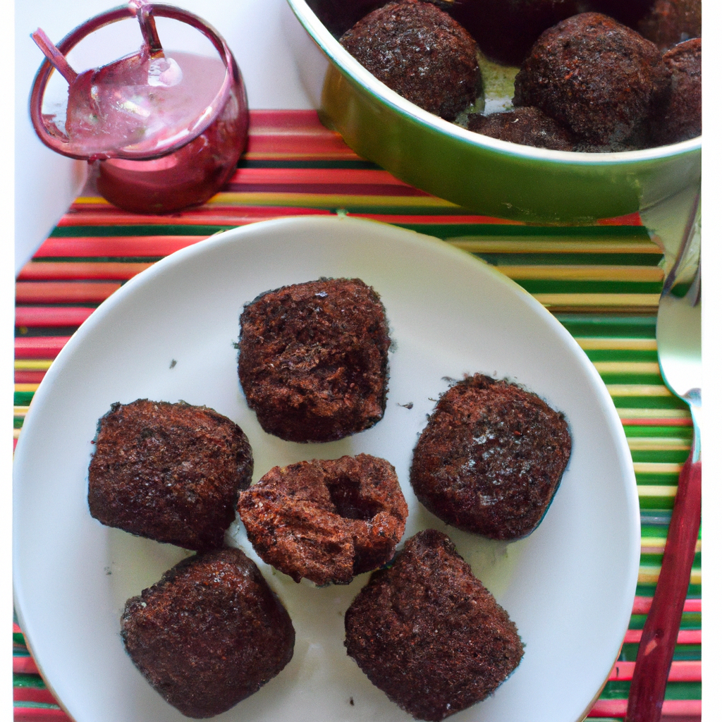 foto da receita Bolinho de chocolate fit na airfryer