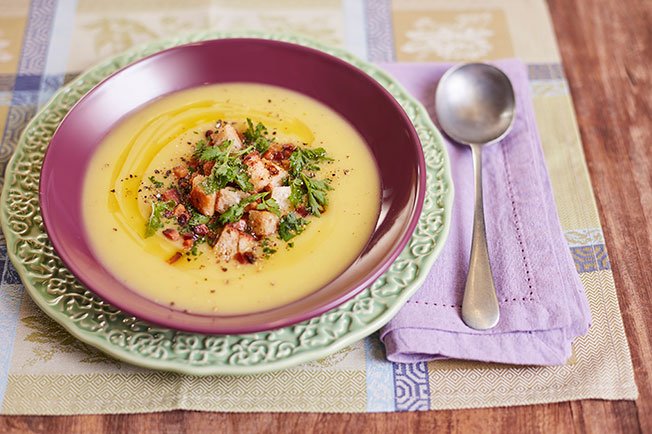 foto da receita Sopa de mandioquinha