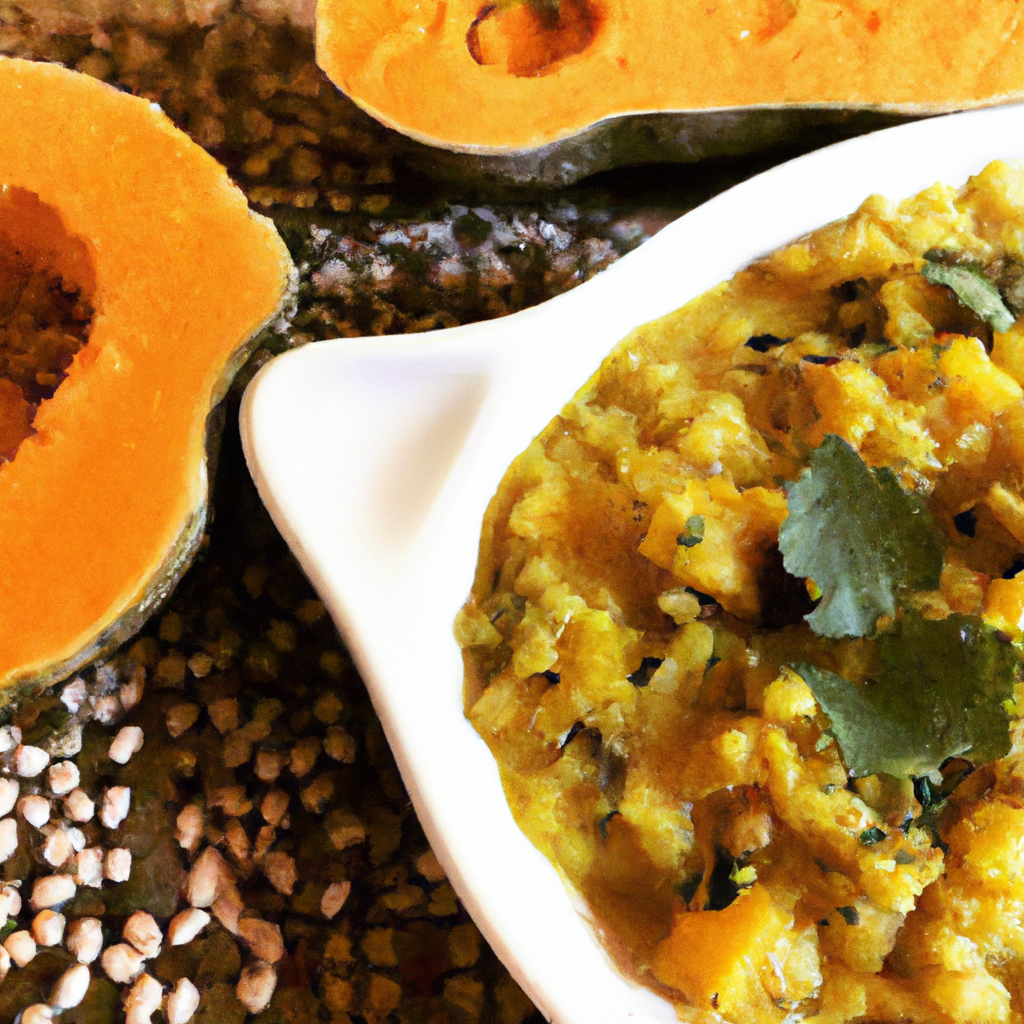 foto da receita Kitchari de arroz branco com lentilha e abóbora