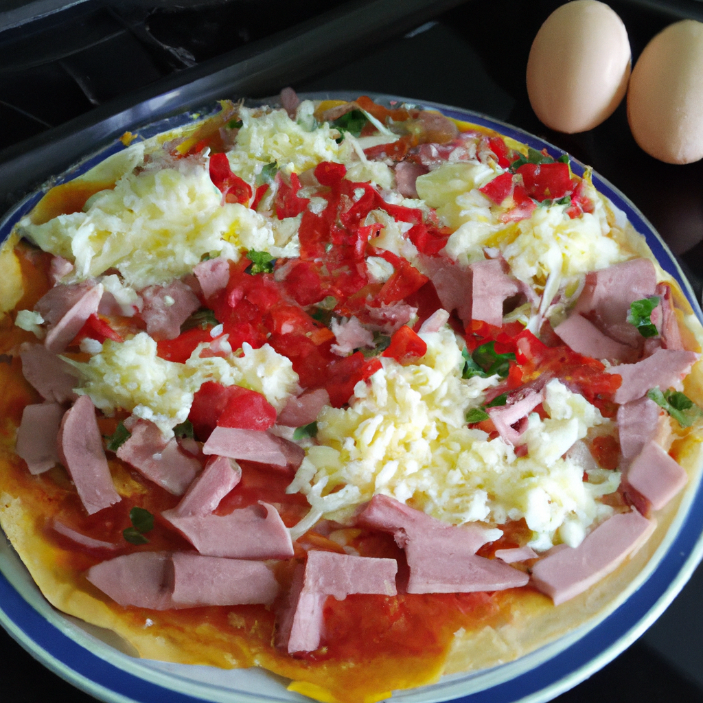 foto da receita Pizza de calabresa moída com ovo