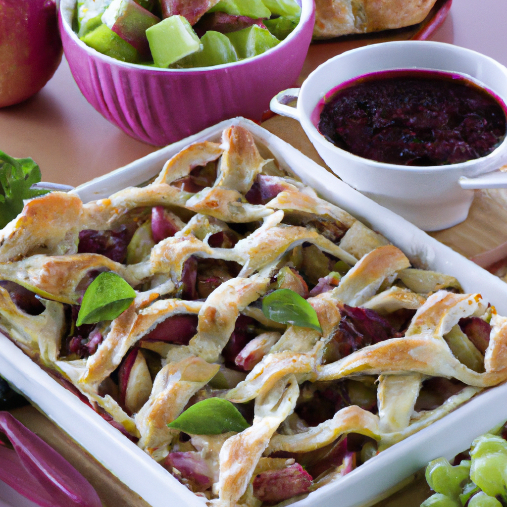 foto da receita Folhado de maçã com uvas-passas