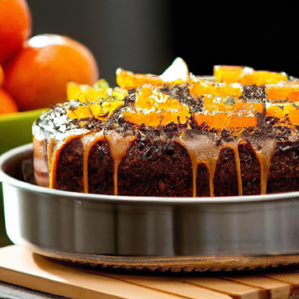 foto da receita Bolo de Laranja com cobertura de chocolate