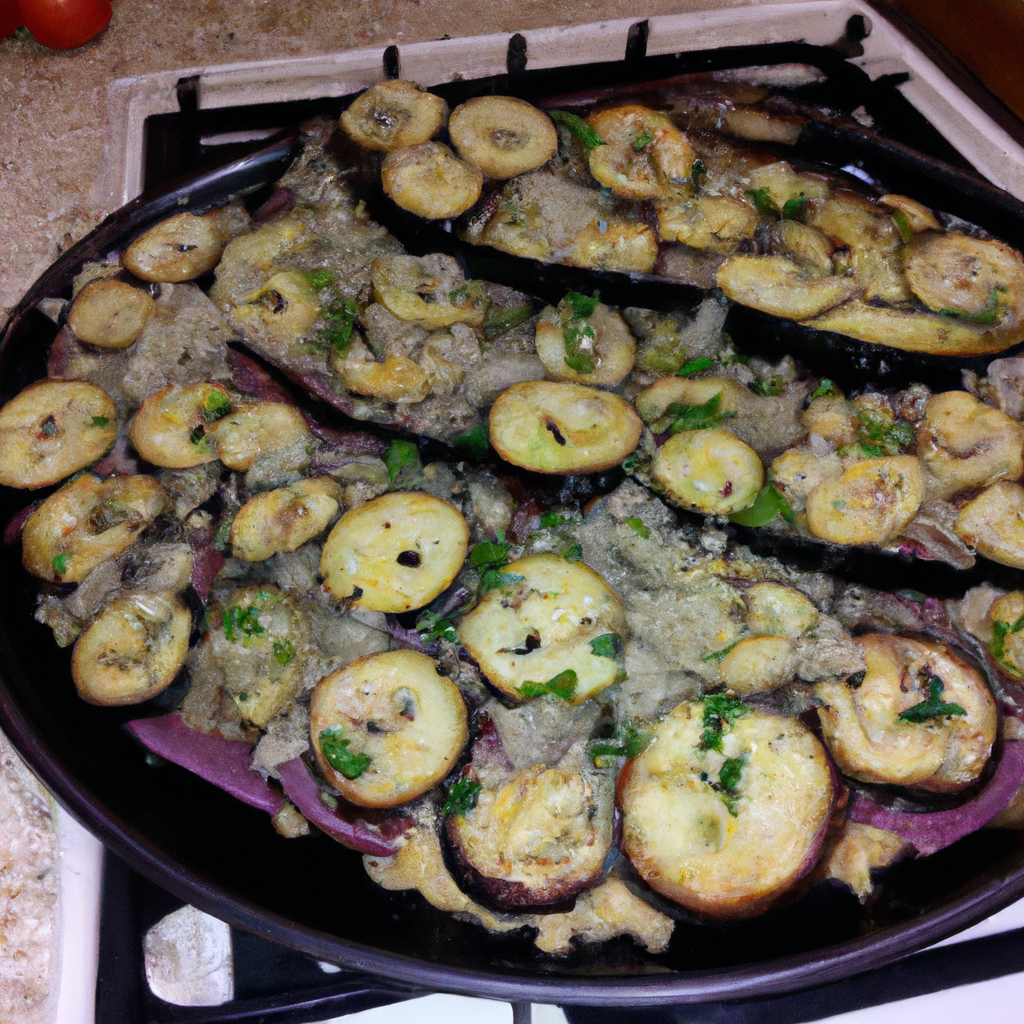 foto da receita Pizza de berinjela com ricota e passas