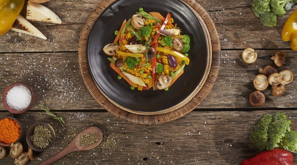 Receita de paella vegetariana