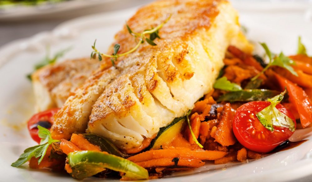 Receita de bacalhau no forno low carb