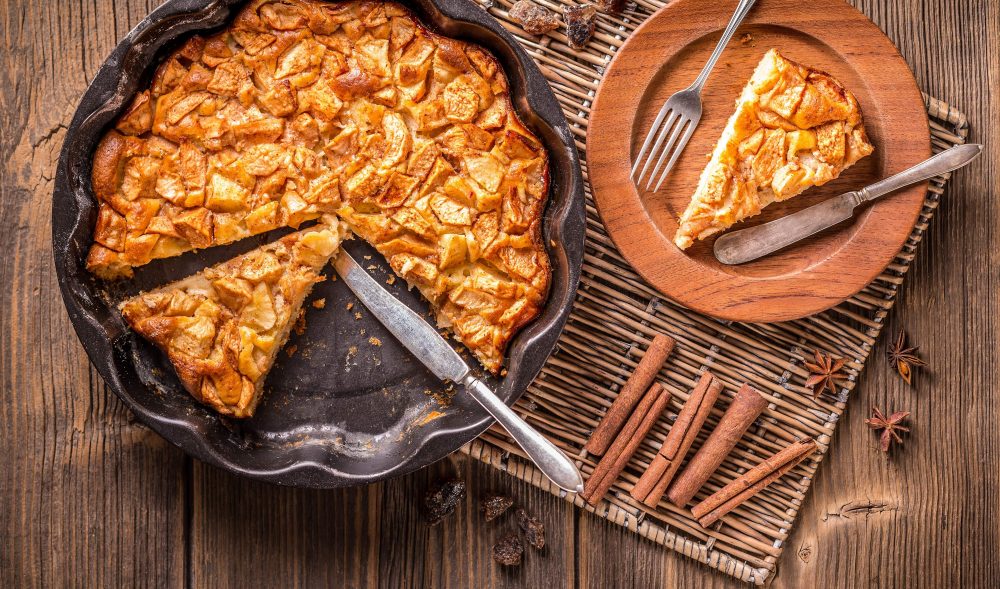 Receita de torta de maçã com chá Tecnonutri