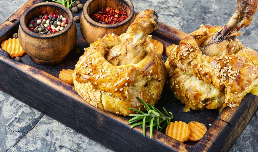 Receita de coxas de frango recheadas com queijo de cabra