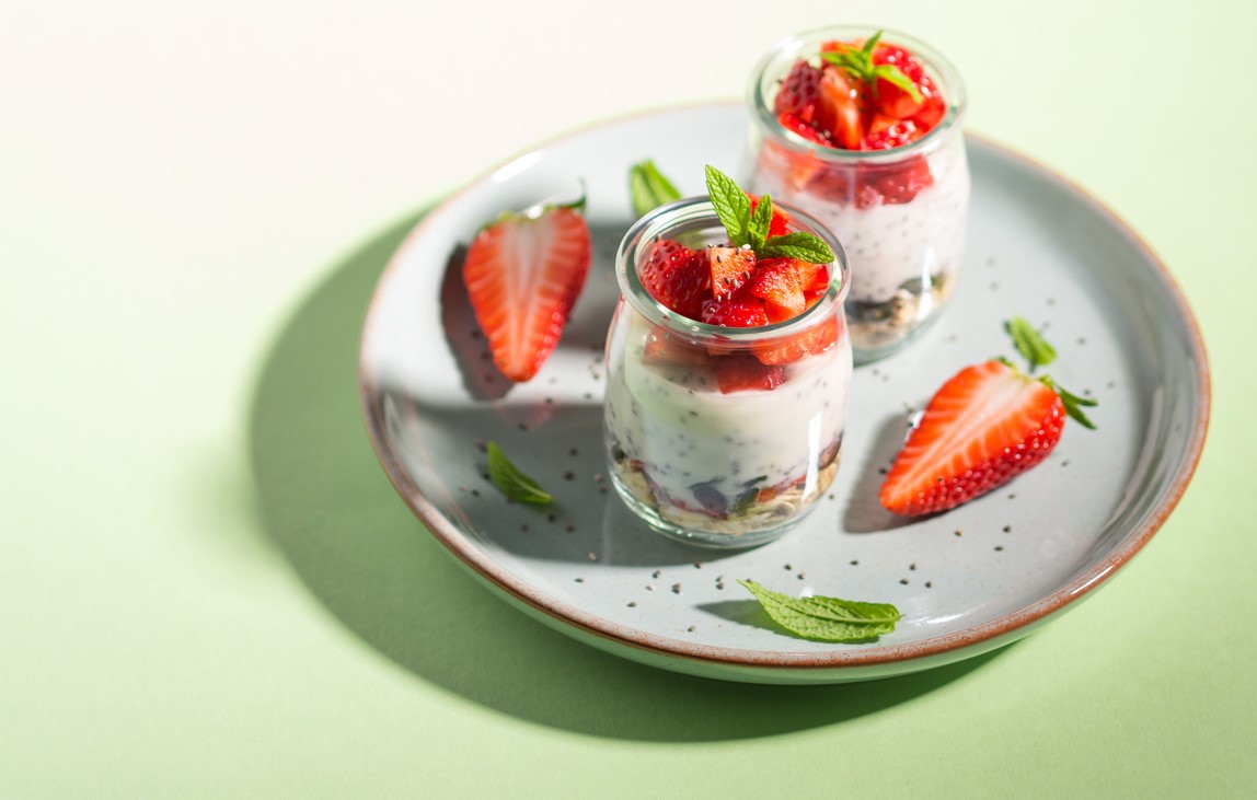 Receita de parfait de frutas vermelhas