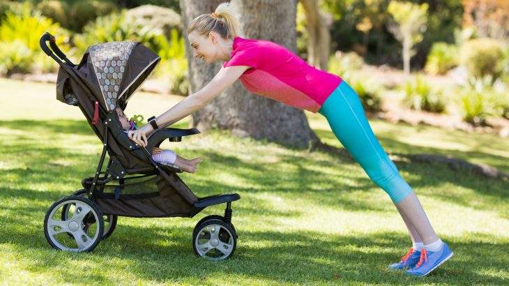 correr com o bebê no carrinho