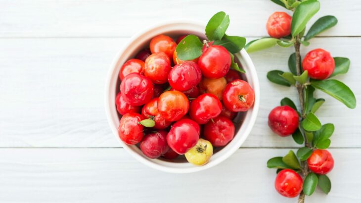 chá de folha de acerola